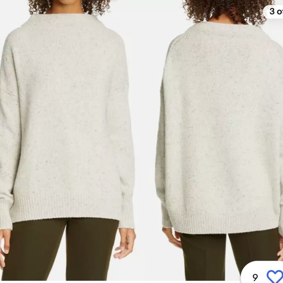 Like new Vince Funnel Neck Speckled Wool/ Alpaca Blend Sweater Small. - Picture 3 of 6